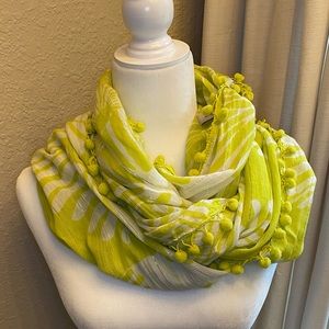 LOFT bright green/yellow infinity scarf